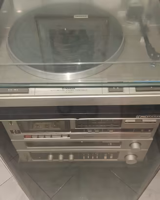 Pioneer Vintage Rack Hi-Fi PL-210 + Mobile Vetro