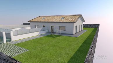 Ville in costruzione con ampio spazio esterno