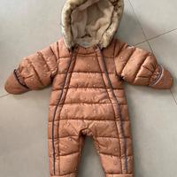 Tuta imbottita con pelliccia