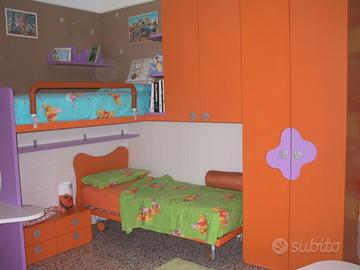 Cameretta a Ponte con Soppalco a due letti