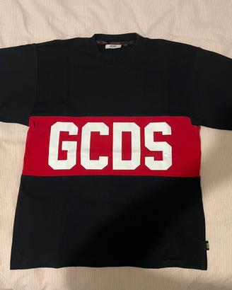 T-shirt GCDS logo nera e rossa
