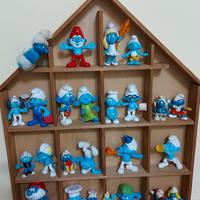 Lotto Puffi Peyo Schleich  con vetrina