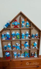 Lotto Puffi Peyo Schleich  con vetrina