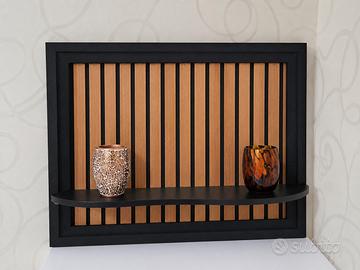 Mensola giardino in legno decorativa da parete