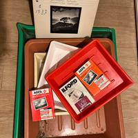 Bacinelle camera oscura e carta fotografica