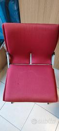 Sedie con imbottitura in tessuto rosso bordeaux