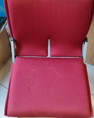 Sedie con imbottitura in tessuto rosso bordeaux