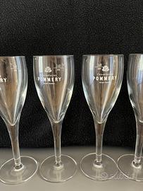 6 Calici vino champagne Pommery