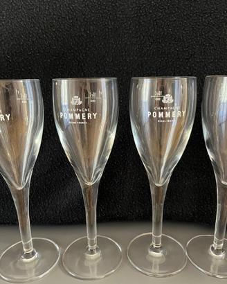 6 Calici vino champagne Pommery