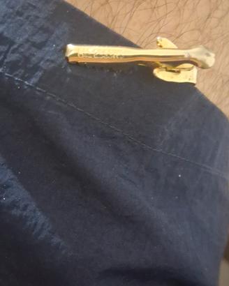 ferma cravatte metallo  colore  oro 