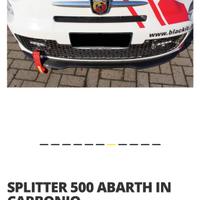 SPLITTER 500 ABARTH VERO IN CARBONIO