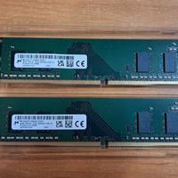 2 Banchi RAM Micron DDR4 8GB UDIMM – Totale 16GB