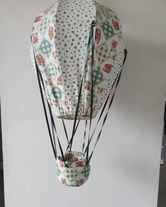 Lampadario mongolfiera in stoffa