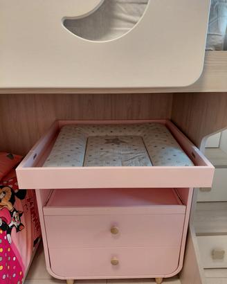 Mobile Fasciatoio Ikea  cassettiera Myllra Rosa 