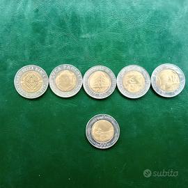 Monete commemorative Italia 500, 200, 100 lire