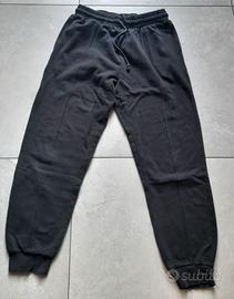 pantaloni tuta neri felpati