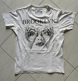 T-Shirt Pull & Bear Bianca Tg.S - Brooklyn