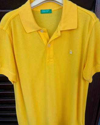 Polo United Colors of Benetton Gialla - Tg -10-12