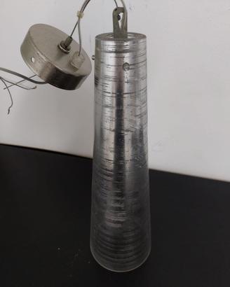 Lampadari in vetro argentato