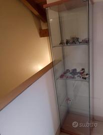 Vitrina di vetro. per tutti ogetti. 162x40x35