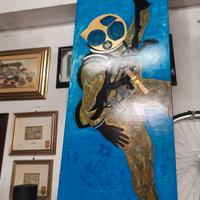 olio su tela 200 x 85 cm