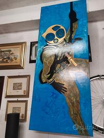 olio su tela 200 x 85 cm