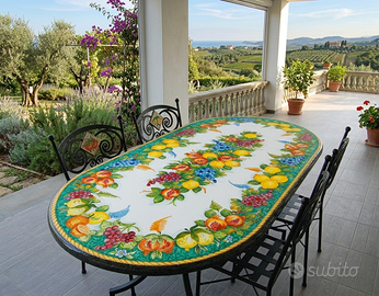 TAVOLO IN PIETRA LAVICA MIS. 200X100 CM. IN ITALIA