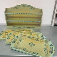 Set vassoi dipinti a mano