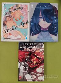 Manga Attacco Giganti Boy Abyss Run Away