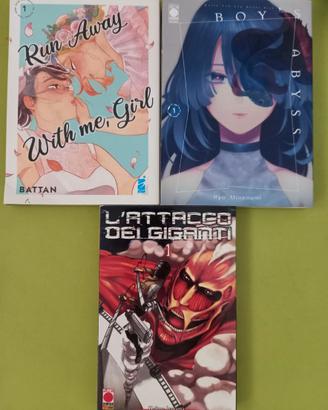 Manga Attacco Giganti Boy Abyss Run Away