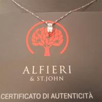 Collana Oro Bianco 18K e Diamanti da 0,08ct