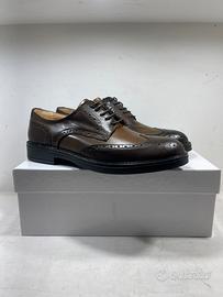 Derby brogue in pelle marrone n.42 - Made in Italy