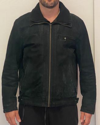 Giacca in pelle nera - taglia 50