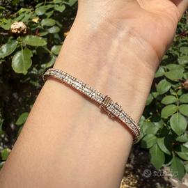 Bracciale in Oro Rosa 18kt e Diamanti 10,5ct circa