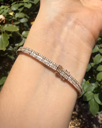 Bracciale in Oro Rosa 18kt e Diamanti 10,5ct circa