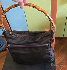 Borsa donna Vintage Gucci Bamboo Nylon (bambù)