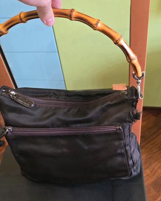 Borsa donna Vintage Gucci Bamboo Nylon (bambù)