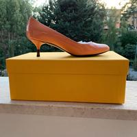 Fendi - Ballerine con tacco - Tg 37 - Rosa Corallo
