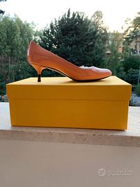 Fendi - Ballerine con tacco - Tg 37 - Rosa Corallo