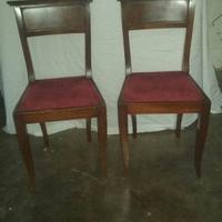 5 sedie anni '20 in noce