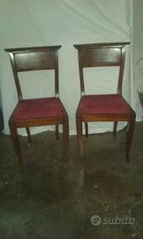 5 sedie anni '20 in noce