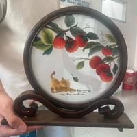 quadro ricamo su seta double face