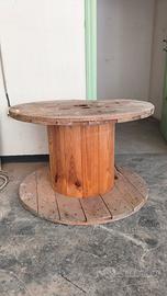bobina bobinona avvolgicavo legno tavolo tavolino