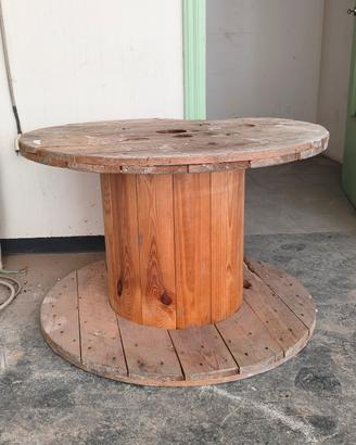 bobina bobinona avvolgicavo legno tavolo tavolino