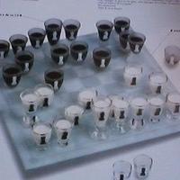 "Scacchi da Bere" gioco/arredo vetro tempr. NUOVO