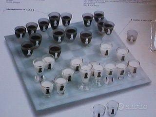 "Scacchi da Bere" gioco/arredo vetro tempr. NUOVO