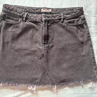 gonna grigia in denim