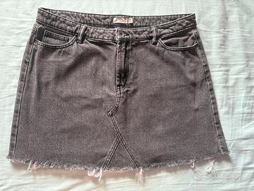 gonna grigia in denim