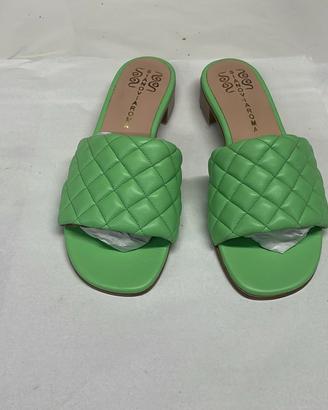 Ciabattine donna color verde menta