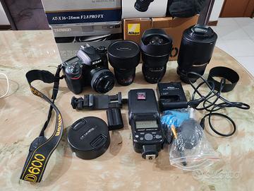 nikon d600 con corredo fotografico